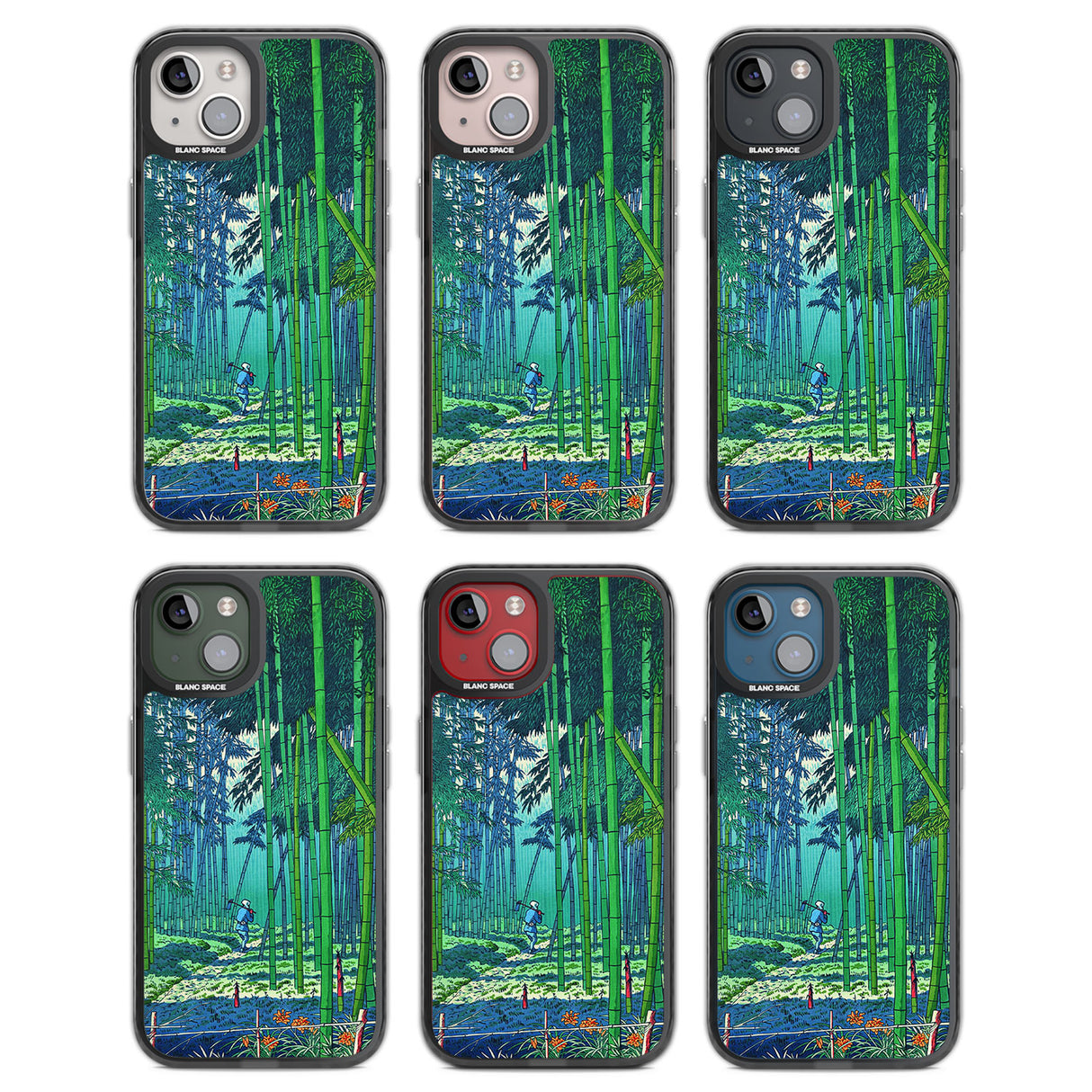 Bamboo Grove of Saga Black Impact Phone Case for iPhone 13, iPhone 14, iPhone 15