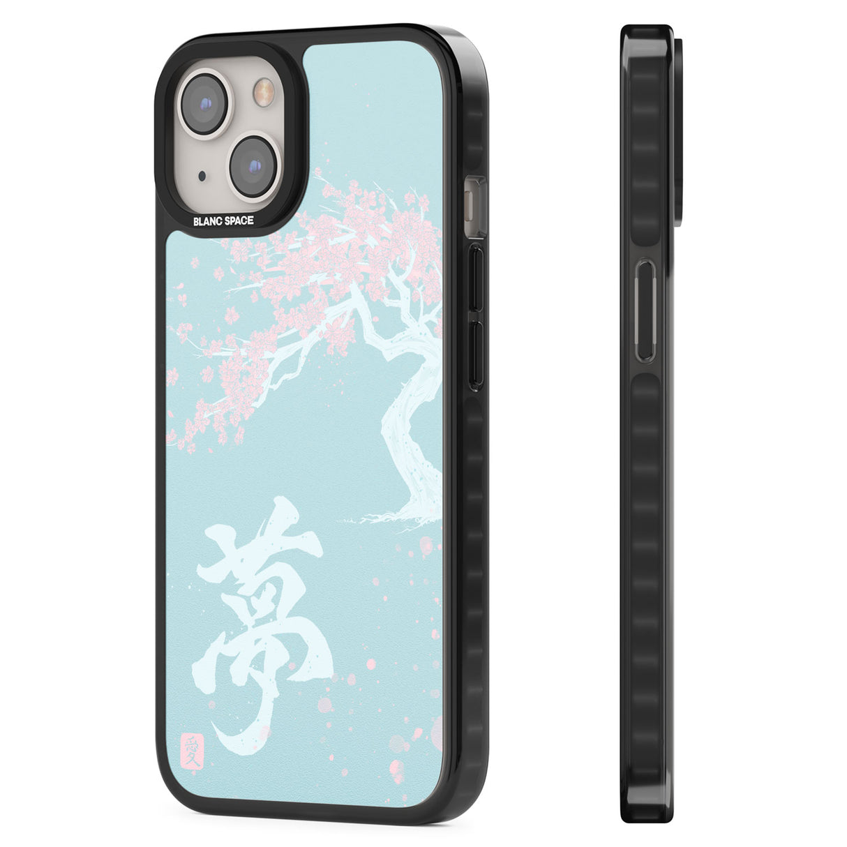 Dreams & Cherry Blossom Black Impact Phone Case for iPhone 13, iPhone 14, iPhone 15