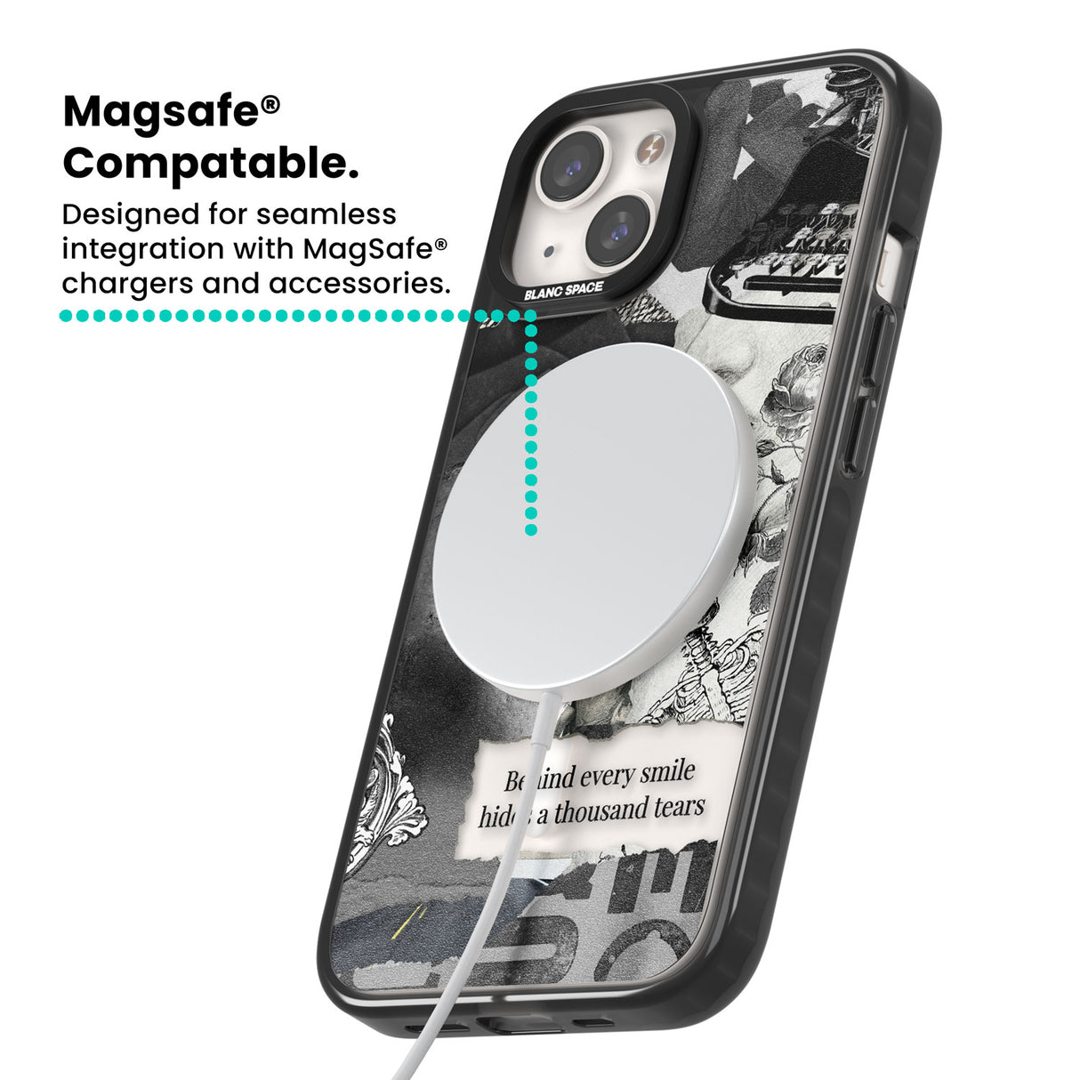 Behind Every Smile Magsafe Black Impact Phone Case for iPhone 13, iPhone 14, iPhone 15