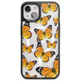 Sun-Yellow Butterflies Magsafe Black Impact Phone Case for iPhone 13, iPhone 14, iPhone 15