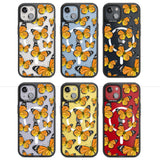 Sun-Yellow Butterflies Magsafe Black Impact Phone Case for iPhone 13, iPhone 14, iPhone 15