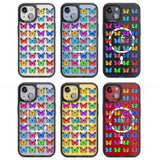 Colourful Butterfly Pattern Magsafe Black Impact Phone Case for iPhone 13, iPhone 14, iPhone 15