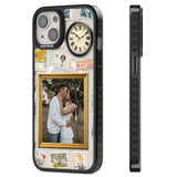 Personalised Vintage Photo Frame Collage Magsafe Black Impact Phone Case for iPhone 13, iPhone 14, iPhone 15