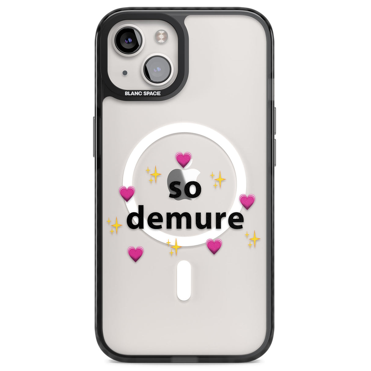 So Demure Magsafe Black Impact Phone Case for iPhone 13, iPhone 14, iPhone 15