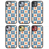 Vintage Bloom Checkered Magsafe Black Impact Phone Case for iPhone 13, iPhone 14, iPhone 15