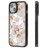 Cute Ghost and Skulls Pattern Magsafe Black Impact Phone Case for iPhone 13, iPhone 14, iPhone 15