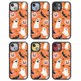 Orange Halloween Pattern Magsafe Black Impact Phone Case for iPhone 13, iPhone 14, iPhone 15