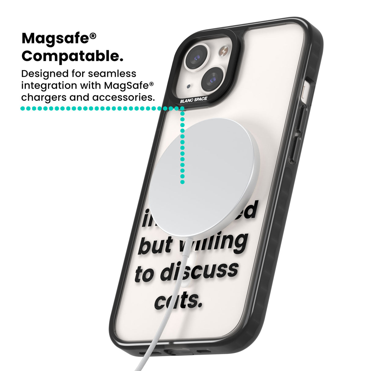 Introverted But Willing To Discuss Cats Magsafe Black Impact Phone Case for iPhone 13, iPhone 14, iPhone 15