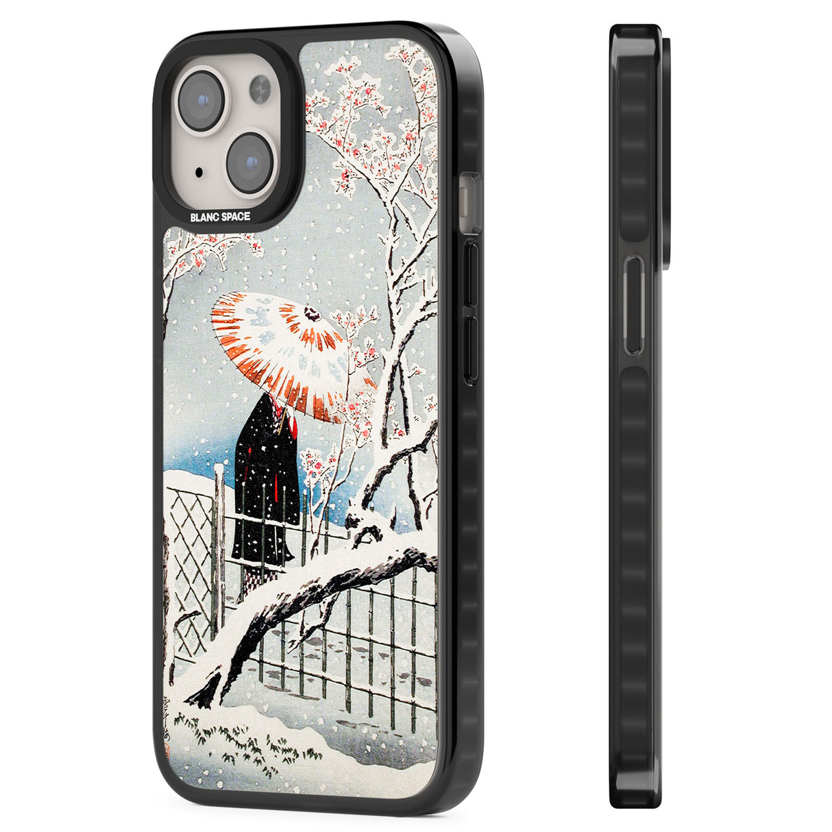 Plum Tree in Snow by Hiroaki Takahashi Magsafe Black Impact Phone Case for iPhone 13, iPhone 14, iPhone 15