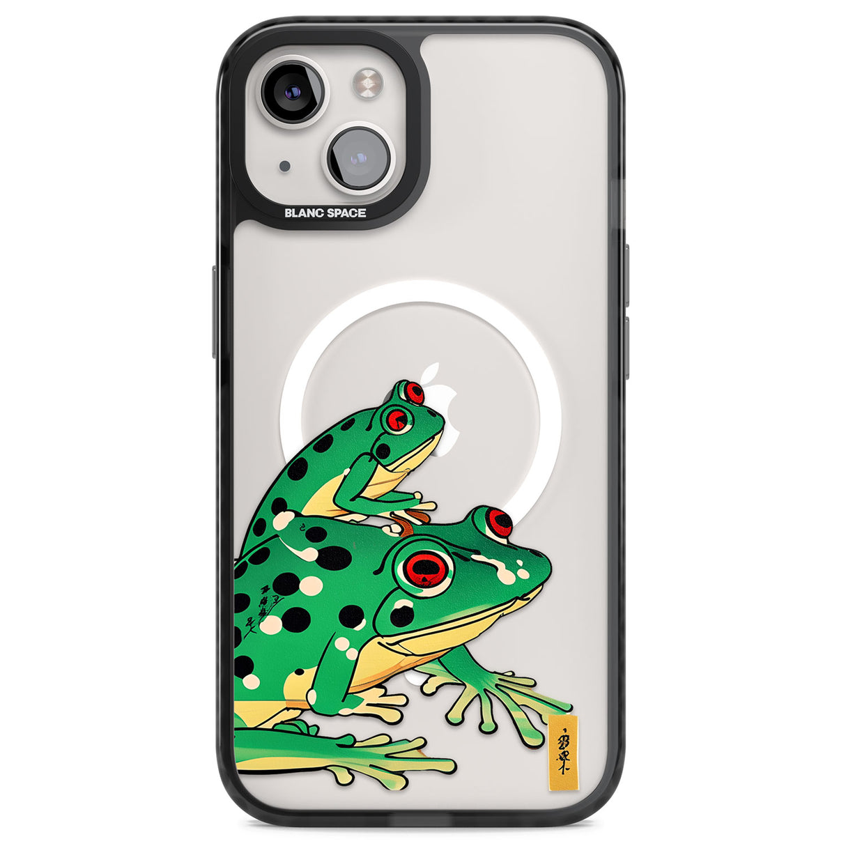 Matsumoto Hoji Frog Green Magsafe Black Impact Phone Case for iPhone 13, iPhone 14, iPhone 15