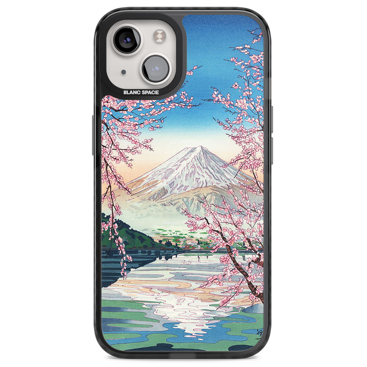 Mt. Fuji from Lake Kawaguchi Magsafe Black Impact Phone Case for iPhone 13, iPhone 14, iPhone 15