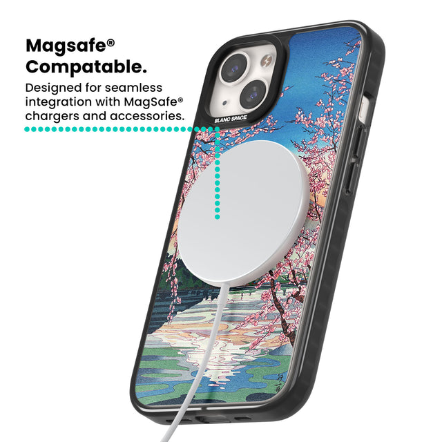 Mt. Fuji from Lake Kawaguchi Magsafe Black Impact Phone Case for iPhone 13, iPhone 14, iPhone 15