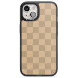 BEIGE CHECKERED Magsafe Black Impact Phone Case for iPhone 13, iPhone 14, iPhone 15