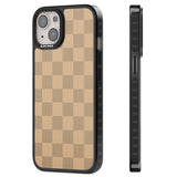 BEIGE CHECKERED Magsafe Black Impact Phone Case for iPhone 13, iPhone 14, iPhone 15