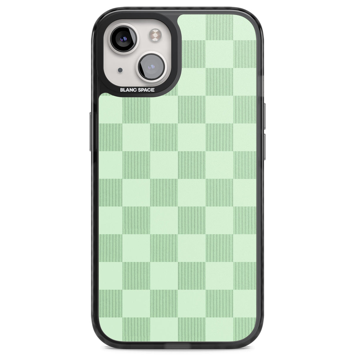SEAFOAM CHECKERED Magsafe Black Impact Phone Case for iPhone 13, iPhone 14, iPhone 15