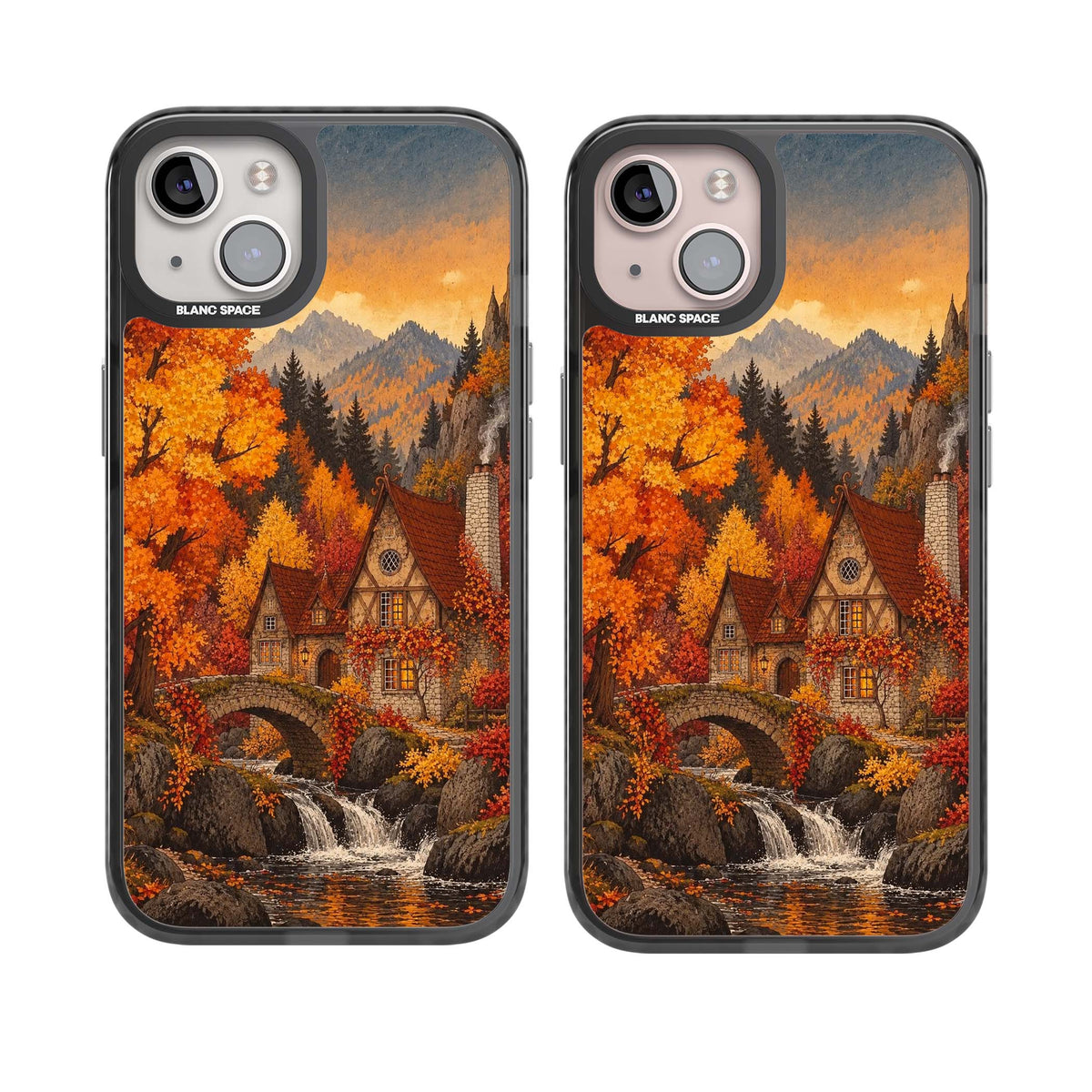 Auburn Cottage iPhone case | Black Impact Magsafe case for iPhone 13, iPhone 14, iPhone 15