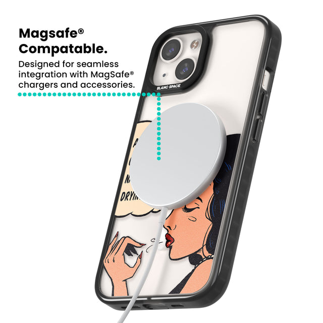 Drying Nails - Pop Art Magsafe Black Impact Phone Case for iPhone 13, iPhone 14, iPhone 15