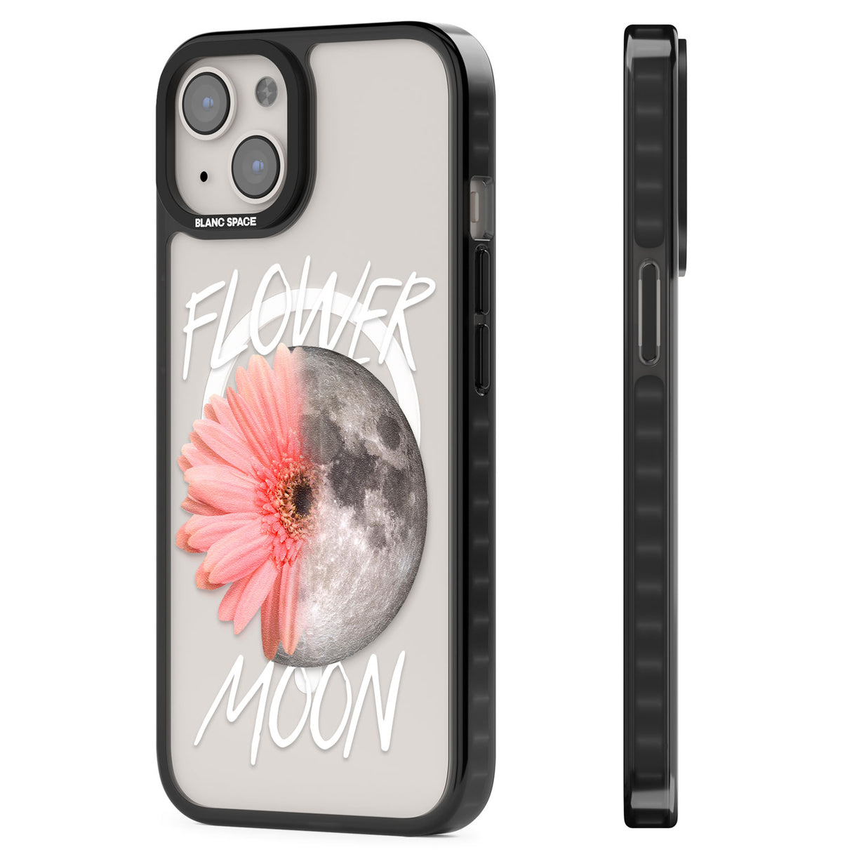 Flower Moon Magsafe Black Impact Phone Case for iPhone 13, iPhone 14, iPhone 15
