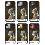 Girl with a Pearl Earring Magsafe Black Impact Phone Case for iPhone 13, iPhone 14, iPhone 15