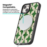 Emerald Stars Pattern Magsafe Black Impact Phone Case for iPhone 13, iPhone 14, iPhone 15