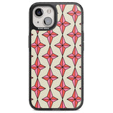 Rose Stars Pattern Magsafe Black Impact Phone Case for iPhone 13, iPhone 14, iPhone 15