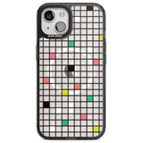 Vibrant Clear Geometric Grid Magsafe Black Impact Phone Case for iPhone 13, iPhone 14, iPhone 15