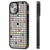 Vibrant Clear Geometric Grid Magsafe Black Impact Phone Case for iPhone 13, iPhone 14, iPhone 15