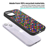 Multicolour Polka-dot Fiesta (Purple) Magsafe Black Impact Phone Case for iPhone 13, iPhone 14, iPhone 15