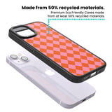 Retro Sunset Diamond Plaid Magsafe Black Impact Phone Case for iPhone 13, iPhone 14, iPhone 15