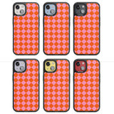 Retro Sunset Diamond Plaid Magsafe Black Impact Phone Case for iPhone 13, iPhone 14, iPhone 15