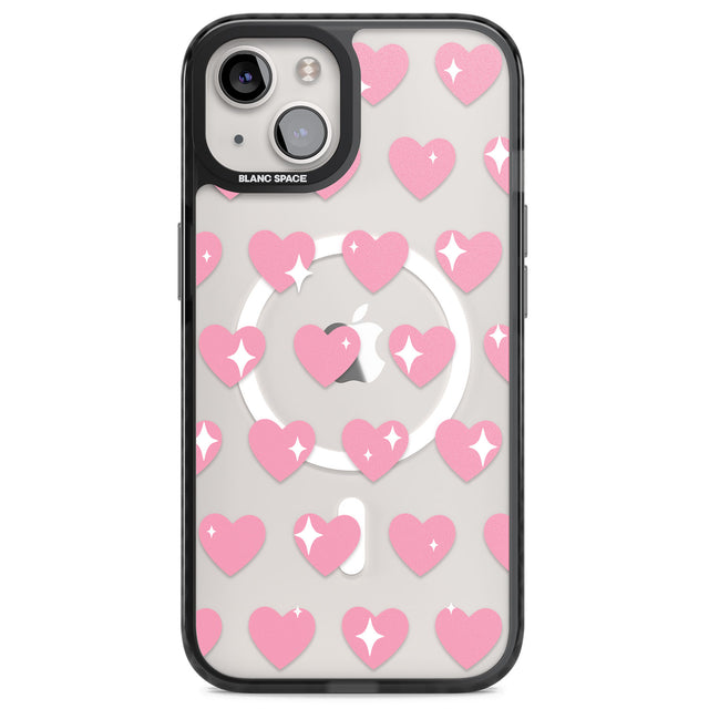 Sweet Hearts Magsafe Black Impact Phone Case for iPhone 13, iPhone 14, iPhone 15