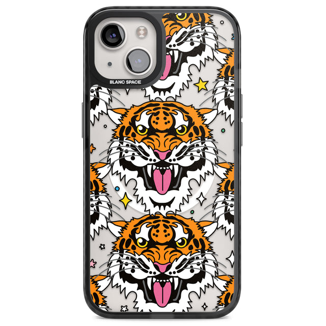 Fierce Jungle Tigers Magsafe Black Impact Phone Case for iPhone 13, iPhone 14, iPhone 15