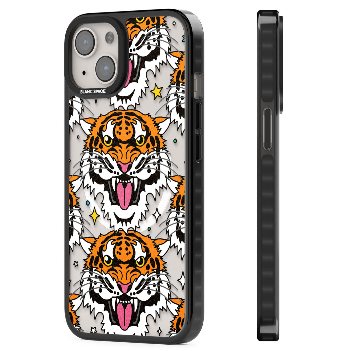 Fierce Jungle Tigers Magsafe Black Impact Phone Case for iPhone 13, iPhone 14, iPhone 15