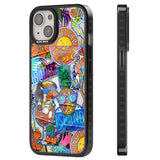 Tropical Vibes Collage Magsafe Black Impact Phone Case for iPhone 13, iPhone 14, iPhone 15