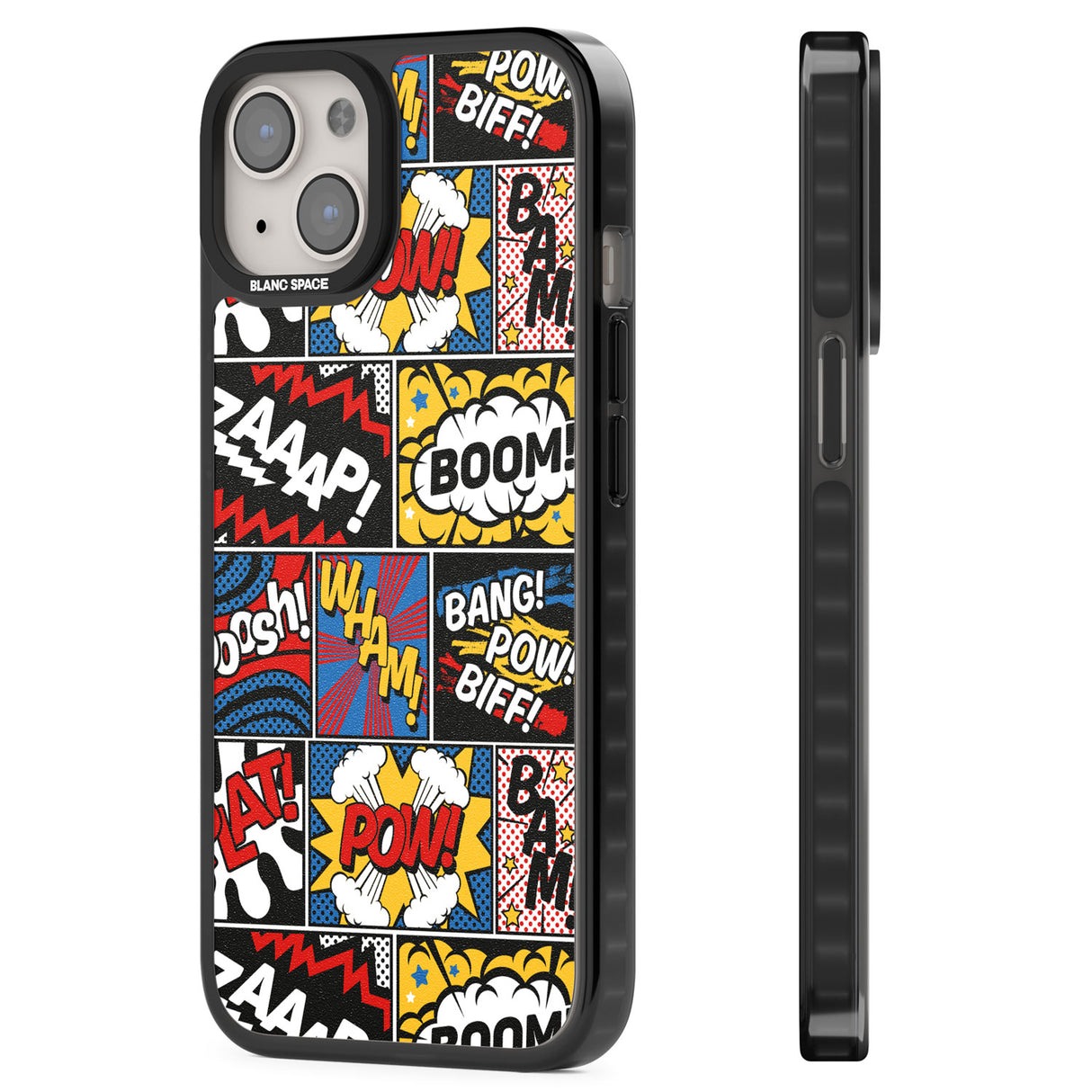 Onomatopoeia Magsafe Black Impact Phone Case for iPhone 13, iPhone 14, iPhone 15