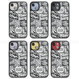 Onomatopoeia (Black & White) Magsafe Black Impact Phone Case for iPhone 13, iPhone 14, iPhone 15