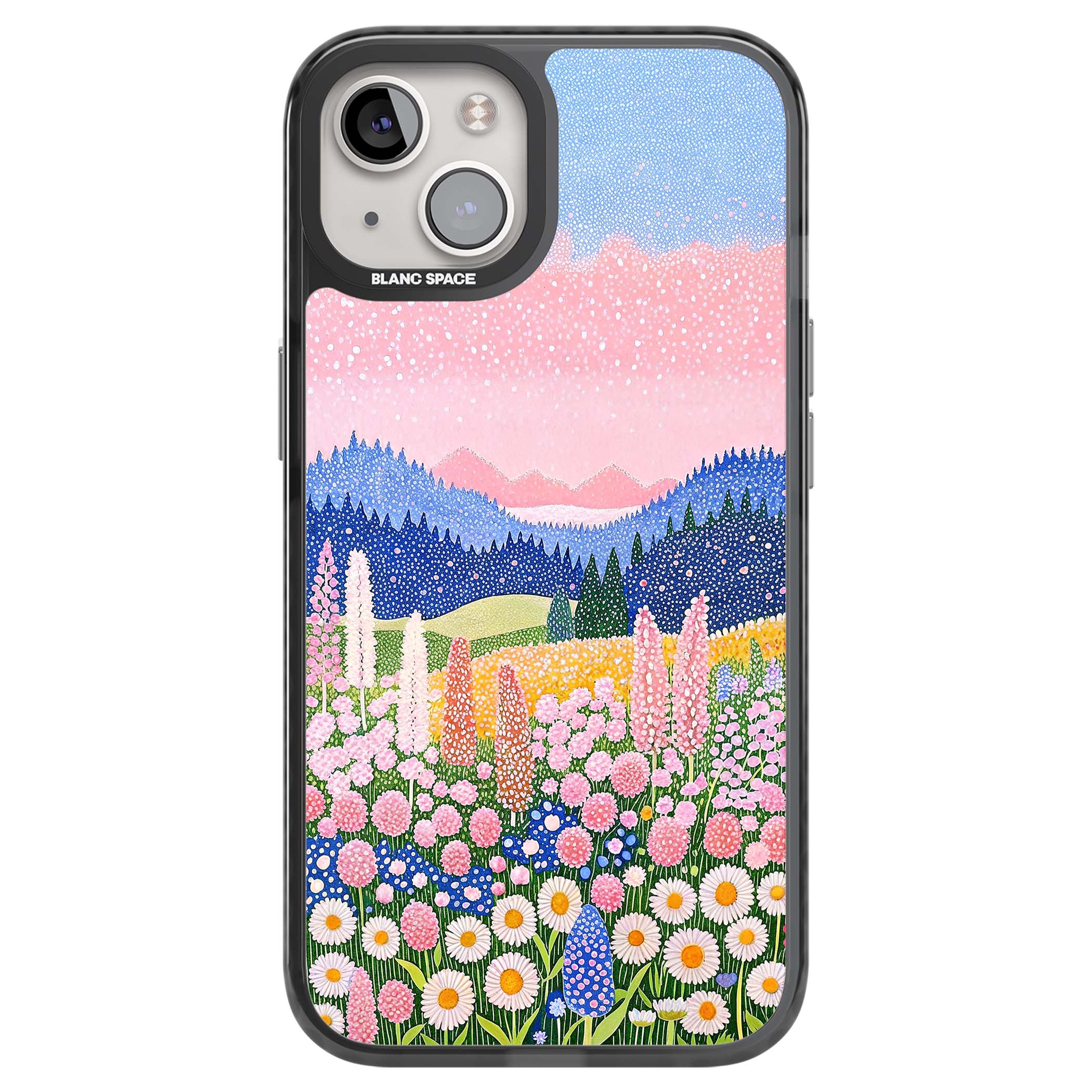 Valley Horizon cottagecore iPhone case | Black Impact Magsafe case for iPhone 13, iPhone 14, iPhone 15