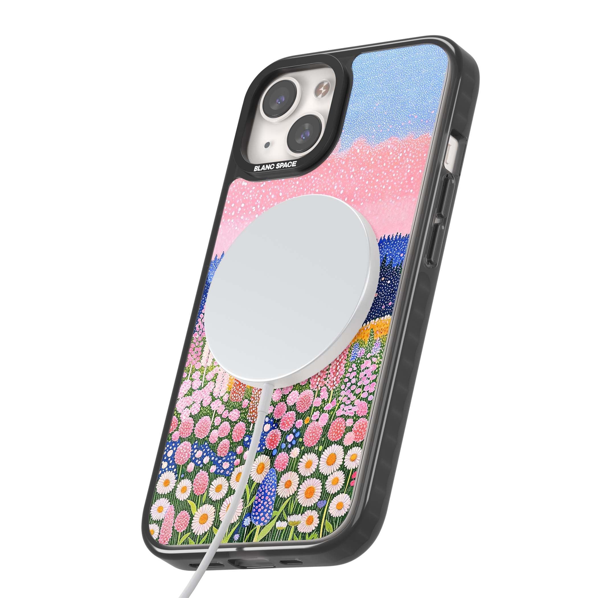 Valley Horizon cottagecore iPhone case | Black Impact Magsafe case for iPhone 13, iPhone 14, iPhone 15