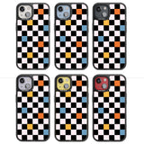 Vibrant Retro Checkered Magsafe Black Impact Phone Case for iPhone 13, iPhone 14, iPhone 15