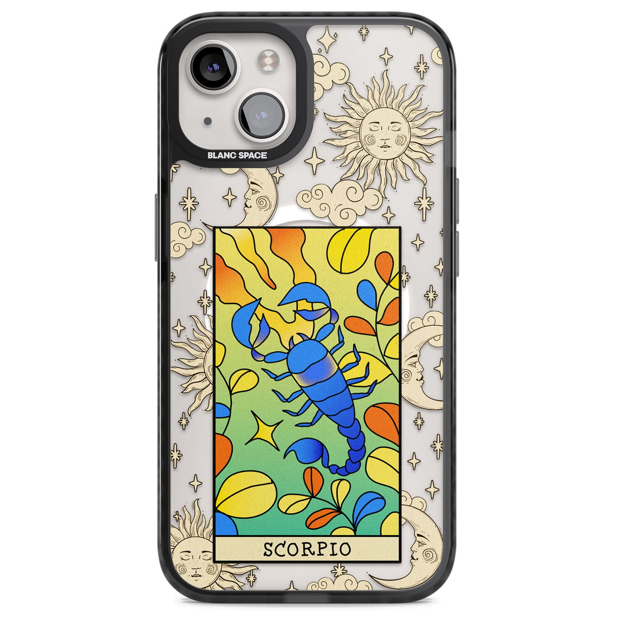 Celestial Zodiac - Scorpio Magsafe Black Impact Phone Case for iPhone 13, iPhone 14, iPhone 15