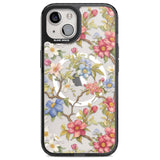 Vintage Vines & Flowers Magsafe Black Impact Phone Case for iPhone 13, iPhone 14, iPhone 15