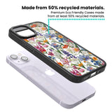 Vintage Wildflowers Magsafe Black Impact Phone Case for iPhone 13, iPhone 14, iPhone 15