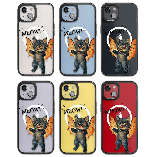 MEOW! Magsafe Black Impact Phone Case for iPhone 13, iPhone 14, iPhone 15