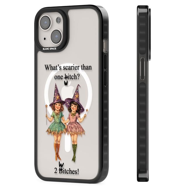 Two Witches Magsafe Black Impact Phone Case for iPhone 13, iPhone 14, iPhone 15