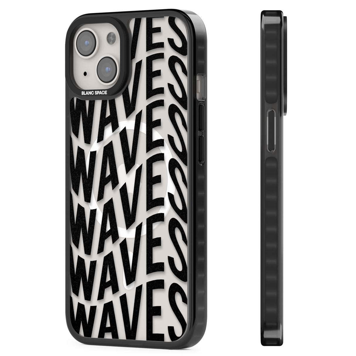 WAVES Magsafe Black Impact Phone Case for iPhone 13, iPhone 14, iPhone 15