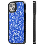 Blue Bandana Magsafe Black Impact Phone Case for iPhone 13, iPhone 14, iPhone 15