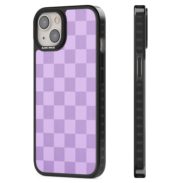 LILAC CHECKERED Black Impact Phone Case for iPhone 13, iPhone 14, iPhone 15