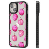 Pink Pumpkins Black Impact Phone Case for iPhone 13, iPhone 14, iPhone 15