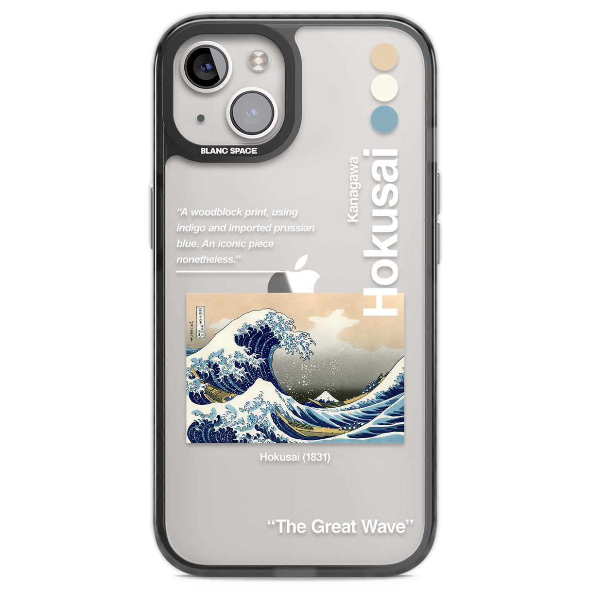 The Great Wave Black Impact Phone Case for iPhone 13, iPhone 14, iPhone 15