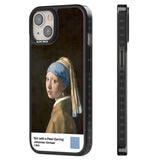 Girl with a Pearl Earring Black Impact Phone Case for iPhone 13, iPhone 14, iPhone 15